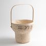 Vases - Paper Clay Vase (Natural with Baybayin Script for Take Care) - INDIGENOUS