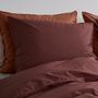 Bed linens - PERCALE COTTON bedlinen Red/Cognac - SUITE702