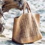 Shopping baskets - JANE TOTE BAG - natural dyed raffia tote - SANABAY