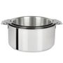 Platter and bowls - Set of 3 stainless steel pots 18-10 16, 18 and 20 cm Mutine Removable - CRISTEL