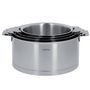 Platter and bowls - Set of 4 stainless steel pots 18-10 1416, 18 and 20cm Strata Removable - CRISTEL
