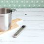 Kitchen utensils - Removable Brushed Stainless Steel Handle Strate - CRISTEL