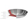 Frying pans - Stainless steel pan 18-10 24cm Casteline Removable - CRISTEL