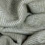 Throw blankets - Recycled Wool Blanket in Olive Herringbone - THE TARTAN BLANKET CO.