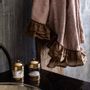 Bath towels - GITANE BATH TOWEL COTTON TERRY AND LINEN RUFFLES - BORGO DELLE TOVAGLIE