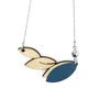 Jewelry - Neckless PLUME in wood and leather - NI UNE NI DEUX BIJOUX