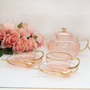 Gifts - Rose Glass Teacup and Saucer Set of 2 - CRISTINA RE