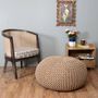 Ottomans - jute knitted pouf - NATURAL FIBRES