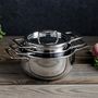 Stew pots - Mini pot stainless steel 18-10 10cm Castel'Pro - CRISTEL