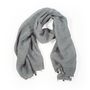 Scarves - Dark grey scarf with pompons - MIA ZIA