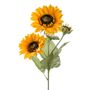 Floral decoration - Artificial Flowers Collection - Sunflower spray x3 90cm - EMERALD ETERNAL GREEN BV