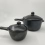 Pottery - Contemporary cooking pot  - BLACKPOTTERY AND MORE