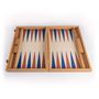 Gifts - CHAMPAGNE BEIGE BACKGAMMON with Blue and Brown - MANOPOULOS CHESS & BACKGAMMON