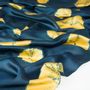 Scarves - Silk Scarf - Gold Lily Pads - SLOWSTITCH STUDIO