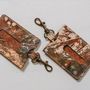 Petite maroquinerie - Le porte-carte en cuir avec le leaf rubbing  - TAITUNG ESSENCE - PIYOUNG
