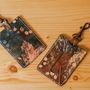 Leather goods - Leaf and grass turn rubbing leather card holder - TAITUNG ESSENCE - PIYOUNG