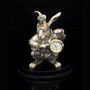 Horloges - The White Rabbit Silver Clock Alice in Wonderland - ORMAS GROUP