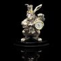 Clocks - The White Rabbit Silver Clock Alice in Wonderland - ORMAS GROUP