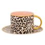 Cadeaux - Safari Leopard - Tasse à thé et soucoupe - CRISTINA RE