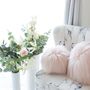 Fabric cushions - Snowball Faux Fur Ball Cushion - MAISON EVELYNE PRELONGE FRANCE