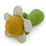 Childcare  accessories - CHAMOMILE - BABY RATTLE 100% ORGANIC COTON - MYUM - THE VEGGY TOYS