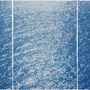 Art photos - Splendorous Amalfi Coast, 100x210cm Cyanotype Triptych - KIND OF CYAN
