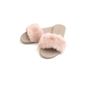 Unique pieces - slippers open; mink; colored; rose - KATRIN LEUZE -COLLECTION-