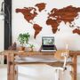 Objets de décoration - Carte du monde en bois 3D - OAKYWOOD