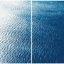 Photos d'art - Smooth Bay en Méditerranée, Diptyque cyanotype 100x140cm - KIND OF CYAN