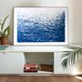 Art photos - Calming Sea Ripples in Blue, 100x70cm Cyanotype Print - KIND OF CYAN