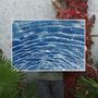 Photos d'art - Miami Art Déco Piscine Imprimé cyanotype 100 x 70 cm - KIND OF CYAN