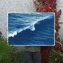 Art photos - Long Wave in Venice Beach, 100x70cm Cyanotype Print - KIND OF CYAN