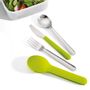 Kitchen utensils - GoEat cutlery set nomadic stainless steel - green - JOSEPH JOSEPH