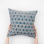 Fabric cushions - Linen Pillow - Beige Diamonds - SLOWSTITCH STUDIO