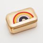 Jewelry - Gold Rainbow Applique Mini Jewellery Box - MANTA