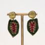 Jewelry - Embroidered Leaves earrings and bracelets - ZENZA