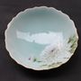 Ceramic - Celadon Chrysanthemum, Round bowl - YUKO KIKUCHI