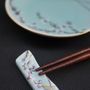 Formal plates - Celadon Plum blossom, Chopstick rest - YUKO KIKUCHI