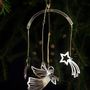 Christmas garlands and baubles - MOBILE FLYING ANGEL AND STARS - PLUTO PRODUKTER