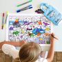 Loisirs créatifs pour enfant - Set de table dinosaure à emporter - EATSLEEPDOODLE