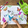 Children's arts and crafts - colour & learn butterfly placemat to go  - EATSLEEPDOODLE