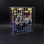 Decorative objects - 'Queen' Acrylic Box Neon Light with Sequins - LOCOMOCEAN