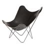 Objets design - Pampa Mariposa (fauteuil cuir) - Structure Noire - CUERO