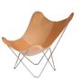 Objets design - Pampa Mariposa (fauteuil cuir) - Structure Chrome - CUERO