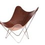 Objets design - Pampa Mariposa (fauteuil cuir) - Structure Chrome - CUERO