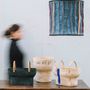 Hanging lights - Stitched Washable Paper Lamps (Blue) - INDIGENOUS