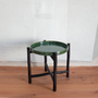 Tables basses - Table et guéridon céramique et pied en bois d'olivier - TINJA