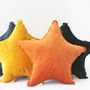 Cushions -  REVERSIBLE STAR CUSHION, ORANGE  - PETIT ALO