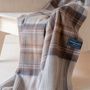 Throw blankets - Lambswool Blanket in Stewart Natural Dress Tartan - THE TARTAN BLANKET CO.