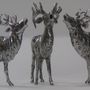 Sculptures, statuettes and miniatures - Ref 2312- Large Deer in slab with base - ARTEBOUC